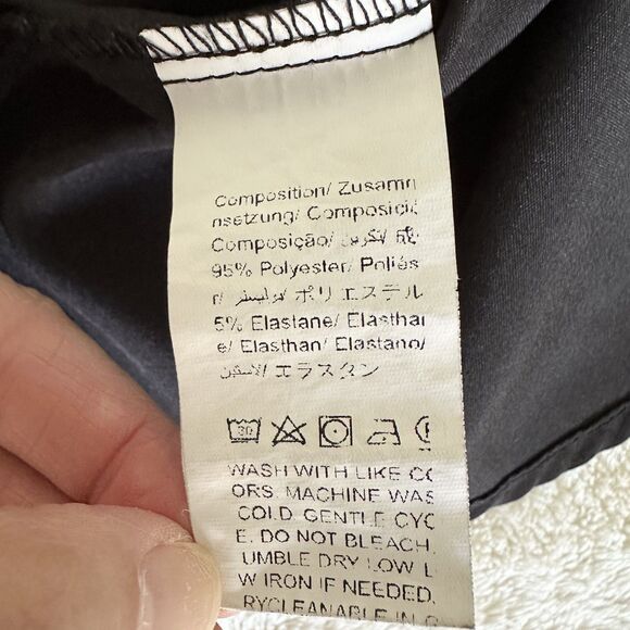 Shein Blouse Womens Size Small Black Long Sleeve Twist Front - Picture 5 of 8